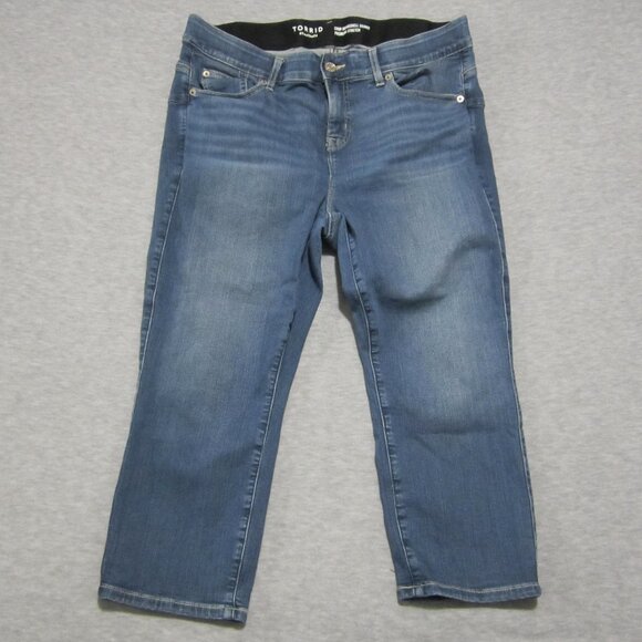 Torrid jean Womens 16 (36x22) Crop bombshell skinny premium stretch Med-rise - Picture 1 of 16